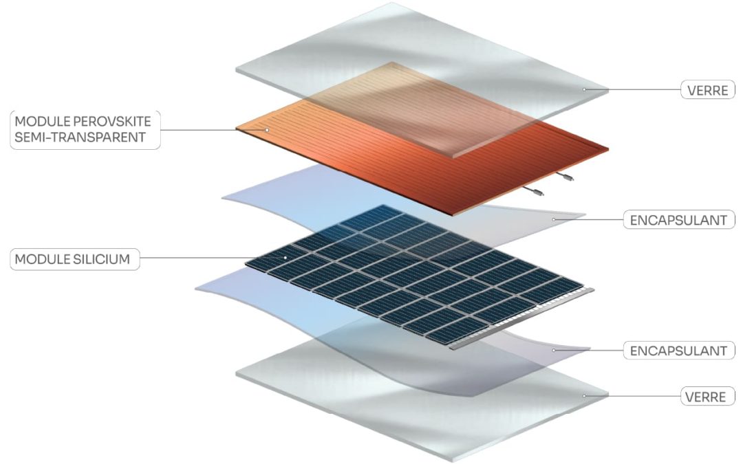 Cellules tandem Pérovskite / Silicium cristallin made in France : Recherche – Développement – Ligne Pilote